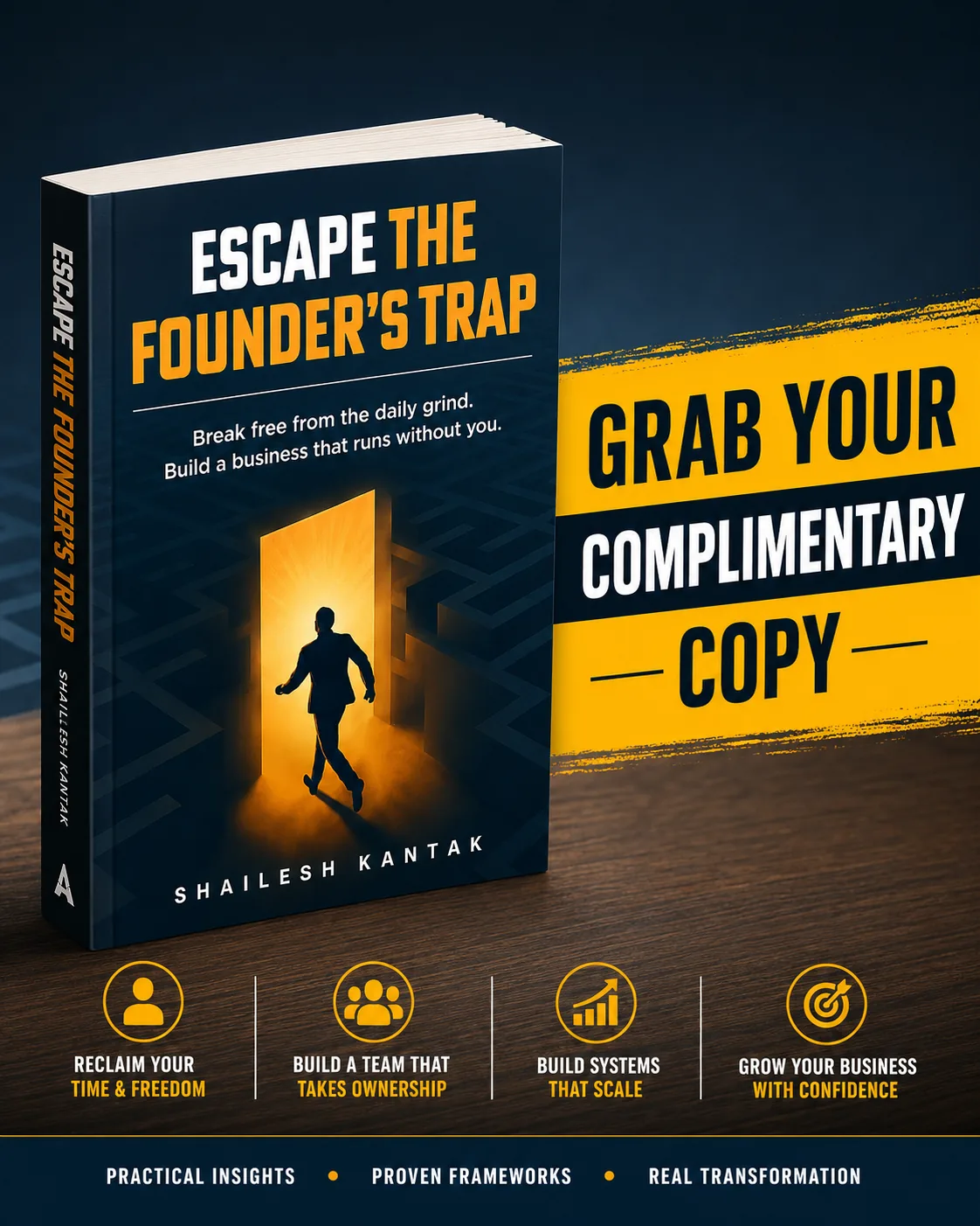 Escape the Founder's Trap by Shailesh Kantak — book cover